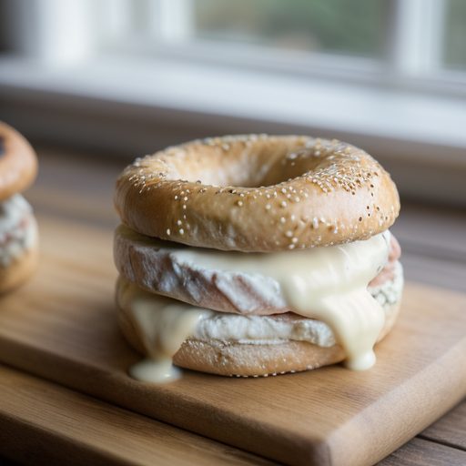 Cheese & Salmon Bagel Ww recipe image