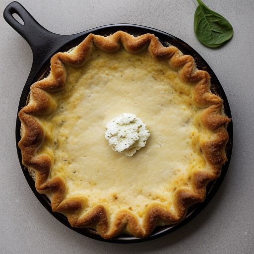 Cheese-Spinich-Sausage Pie recipe image