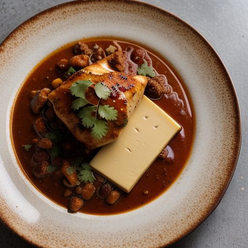 Cheese-Topped Chili Chicken recipe image