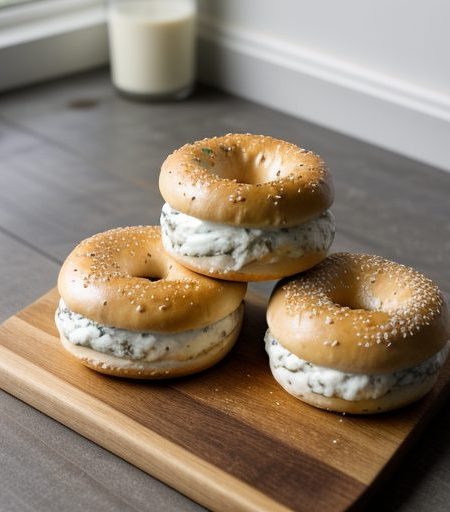 Cheese and Salmon Bagel Ww recipe image