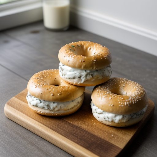 Cheese and Salmon Bagel Ww recipe image