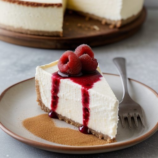 Cheesecake With Raspberry Sauce - Lite recipe image