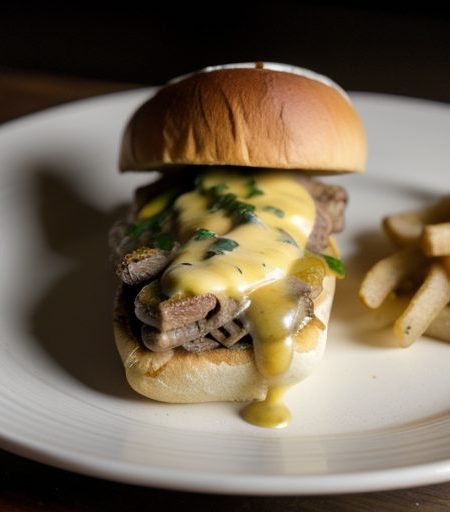 Cheesesteak Po'boy recipe image