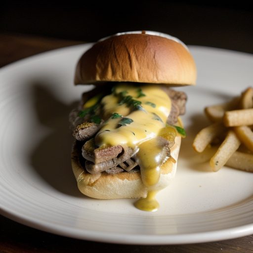 Cheesesteak Po'boy recipe image