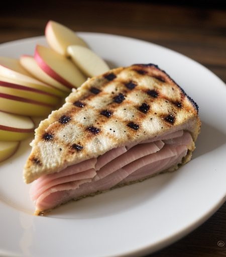 Cheesy Apple Ham Grill recipe image
