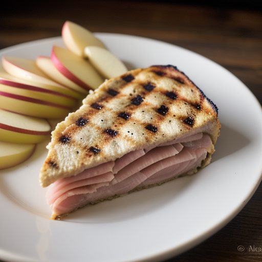 Cheesy Apple Ham Grill recipe image