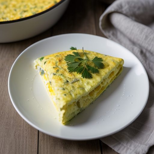 Cheesy Chive Blossom Omelet recipe image