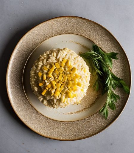 Cheesy Corn Risotto Bake recipe image