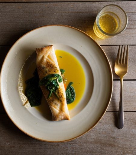 Cheesy Fish Fillets With Spinach recipe image