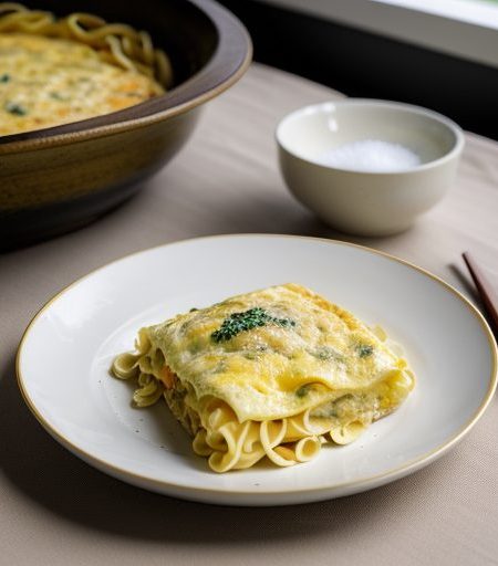 Cheesy Noodle Omelet recipe image