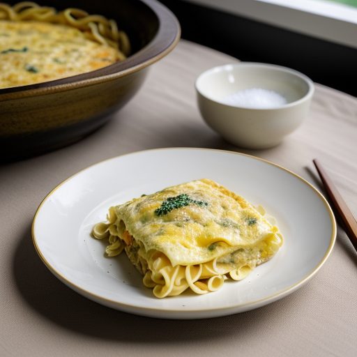 Cheesy Noodle Omelet recipe image