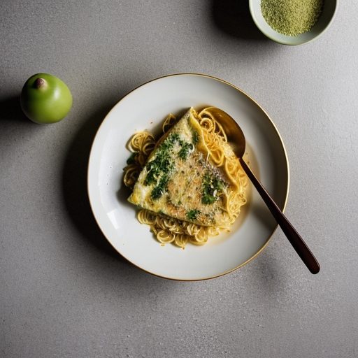 Cheesy Noodle Omelet recipe image