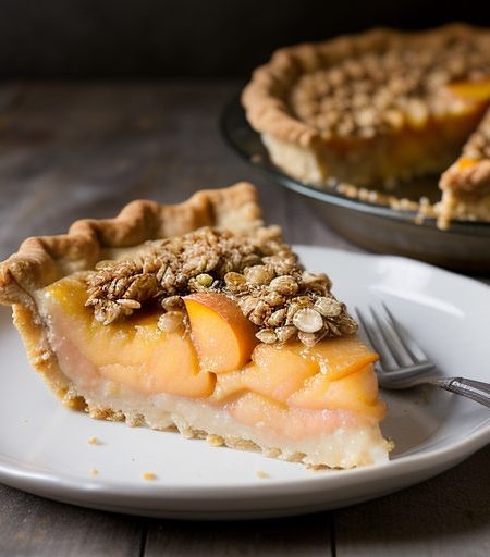 Cheesy Peach Pie recipe image