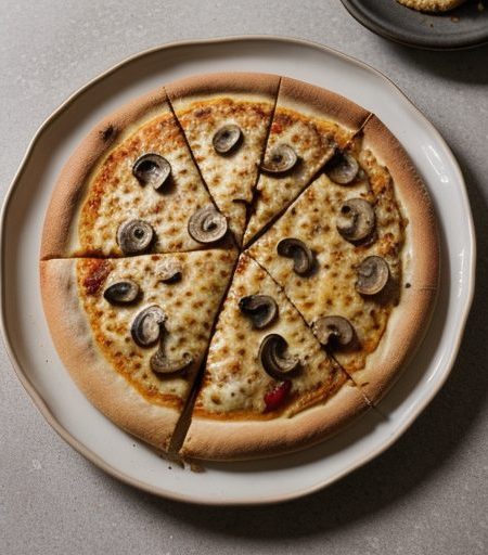 Cheesy Pepper and Mushroom Pizza recipe image