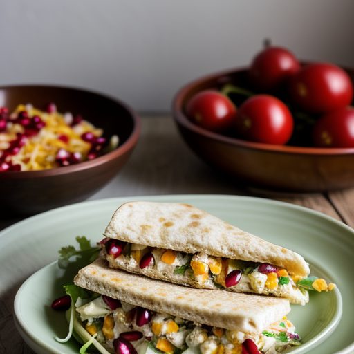Cheesy Pita Salad Sandwiches recipe image