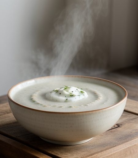 Chef Andrew Berman's Potato-Horseradish Soup recipe image