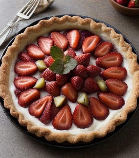 Chef Freddy's Strawberry-Glazed Fruit Tart recipe image