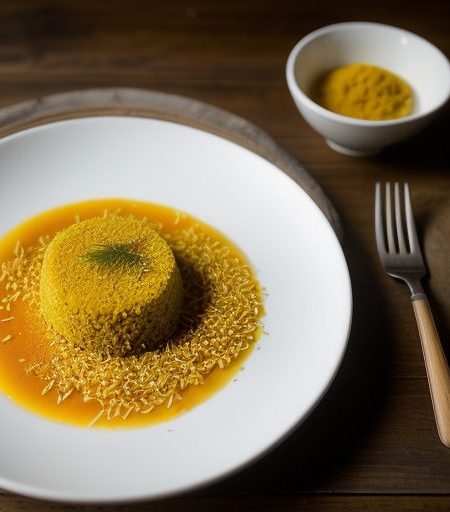 Chelo Seebzamini (Steamed Rice With Saffron P recipe image