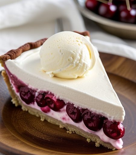 Cherries Jubilee Ice Cream Pie recipe image