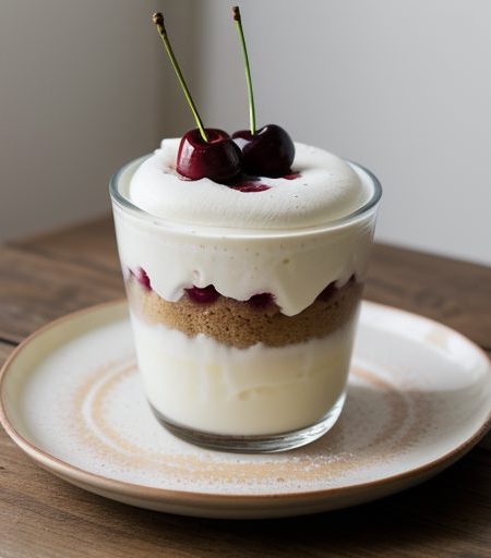 Cherries and Cream Parfaits recipe image