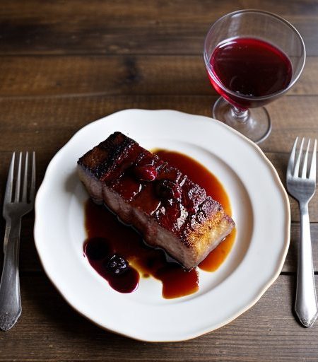 Cherry Almond Glazed Pork recipe image