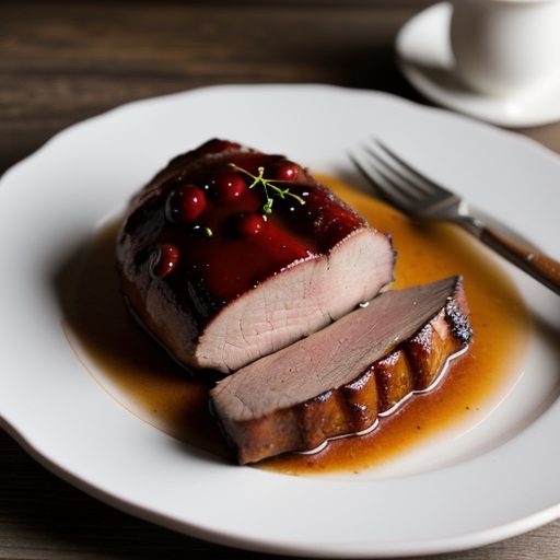 Cherry-Almond Glazed Pork Roast recipe image