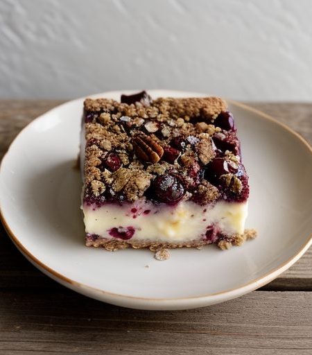 Cherry Oat Dessert Squares recipe image