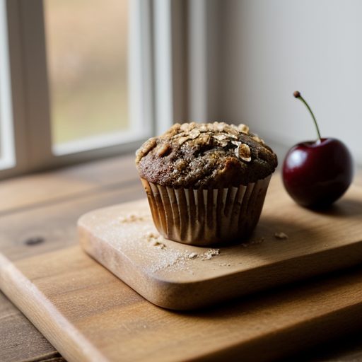 Cherry-Oatmeal Muffins recipe image