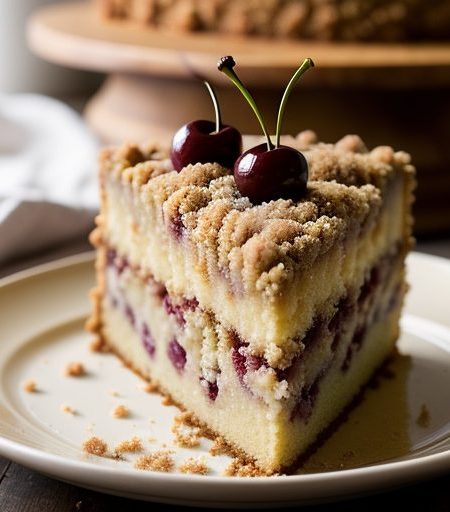 Cherry Streusel Coffeecake recipe image