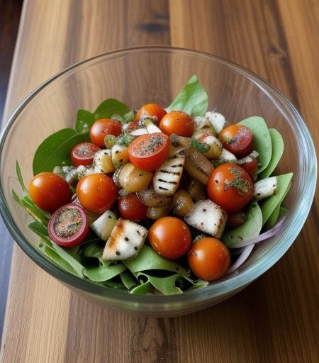 Cherry Tomato and Grilled Onion Salad recipe image