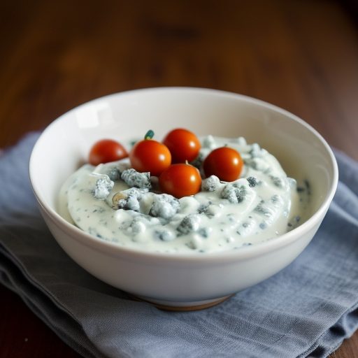 Cherry Tomatoes With Blue Cheese Dipping Sauce - Bon Appe recipe image