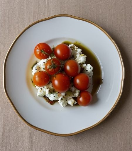 Cherry Tomatoes on a Feta Bed recipe image