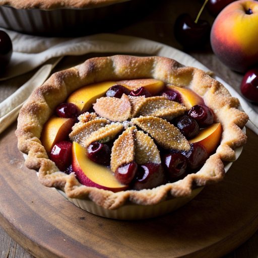 Cherry and Peach Cobbler recipe image