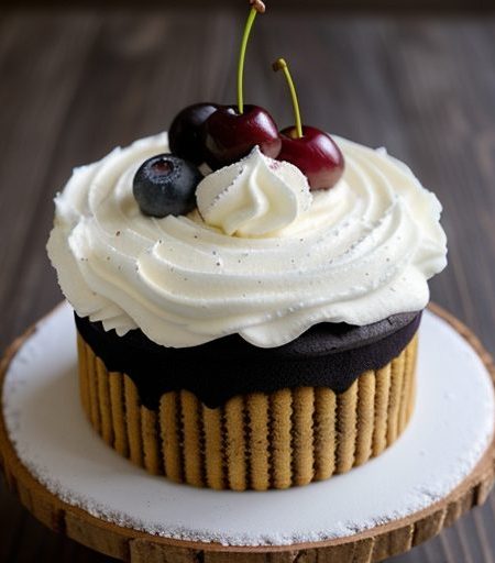 Cherry or Blueberry Topped Ice Box Cake recipe image