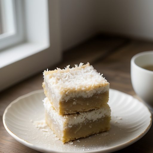 Chewy Coconut Squares recipe image