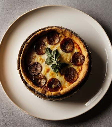 Chicago Deep-Dish Pizza With Mushrooms~ Peppe recipe image
