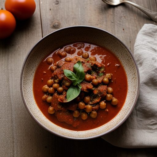 Chick-Peas in Chunky Tomato Sauce Over Cousco recipe image