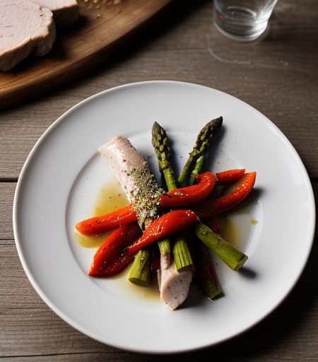Chicken Asparagus & Red Pepper recipe image