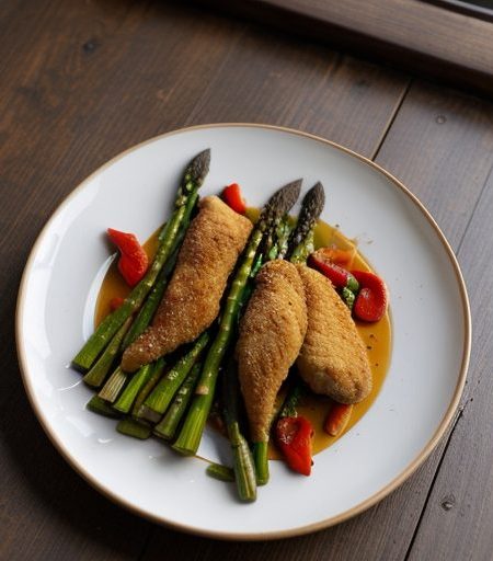 Chicken, Asparagus and Red Pepper recipe image