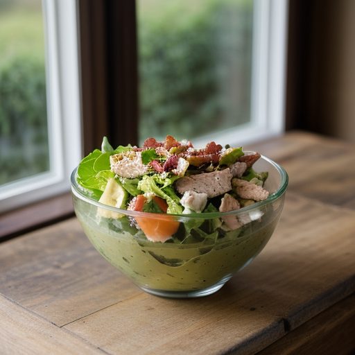 Chicken & Avocado Salad With Bacon Dressing recipe image