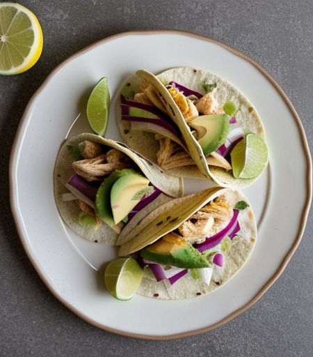 Chicken & Avocado Tacos. recipe image