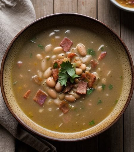 Chicken, Bacon, and White Bean Soup, Portuguese Style recipe image