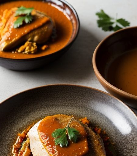 Chicken Baked With Orange-Spiced Harissa Sauc recipe image