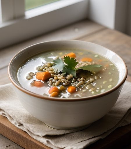 Chicken Barley Soup recipe image
