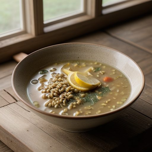 Chicken Barley Soup (Low Cal recipe image