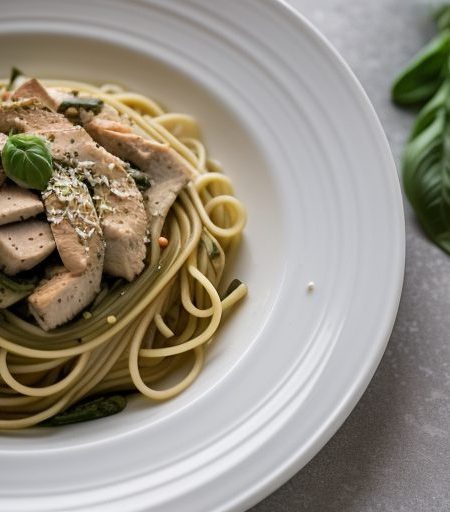 Chicken-Basil Noodles recipe image
