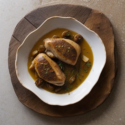 Chicken Braised With 40 Cloves of Garlic recipe image