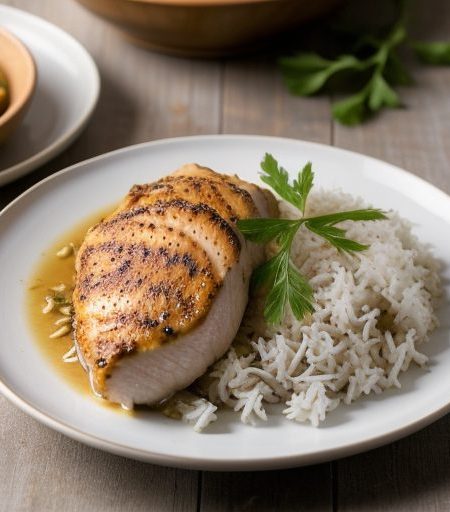 Chicken Breasts Over Rice recipe image