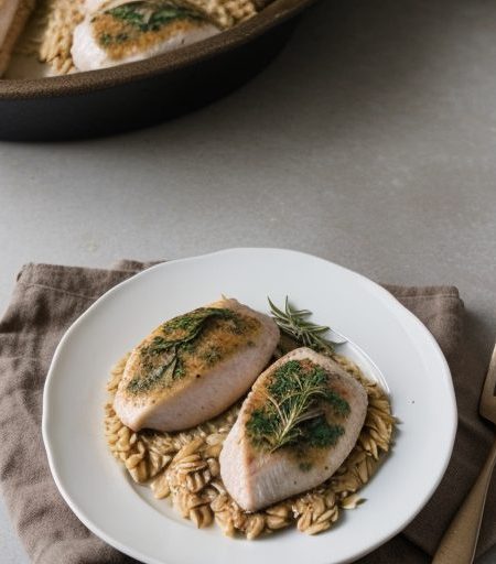 Chicken Breasts Stuffed With Orzo recipe image
