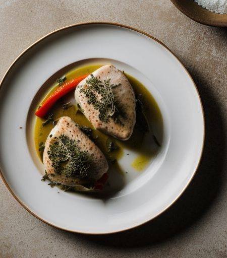 Chicken Breasts Stuffed With Sweet Pepper and Thyme recipe image